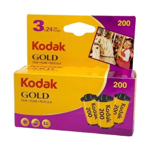 Pellicola negativa a colori Kodak Gold 200 135 - 24 pose - Tripack